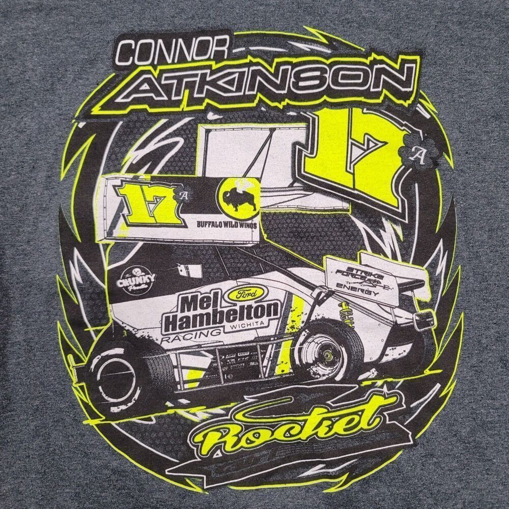 Connor Atkinson 17a Sprint Car TShirt Mens Large Oneseven Motorsports Racing
